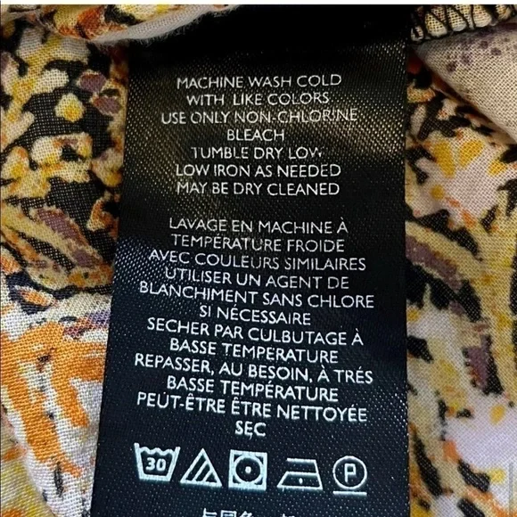 Free People Cool Meadow Printed Top in Midnight Combo Medium - Picture 6 of 13